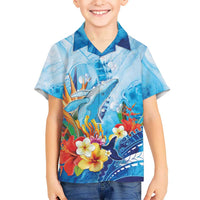 Polynesia Humpback Whale Kid Hawaiian Shirt Ocean Style