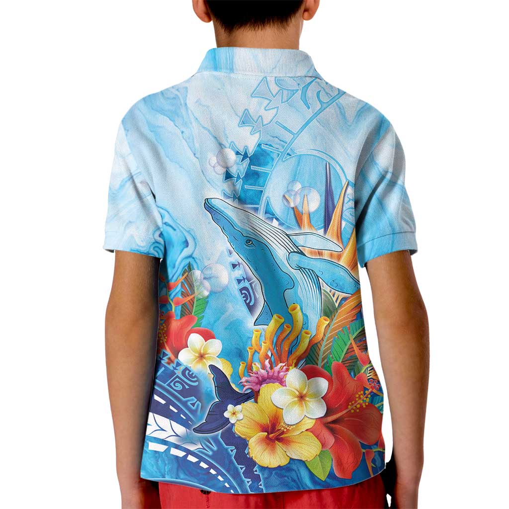 Polynesia Humpback Whale Kid Polo Shirt Ocean Style