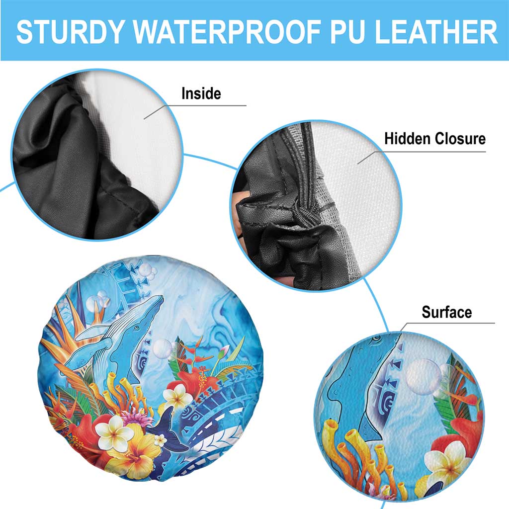 Polynesia Humpback Whale Spare Tire Cover Ocean Style