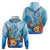 Polynesia Humpback Whale Zip Hoodie Ocean Style