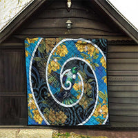 New Zealand Tui Bird Quilt Maori Koru With Kowhai Flowers