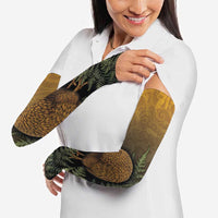 New Zealand Kiwi Bird Arm Sleeves Silver Fern Mix Maori Pattern