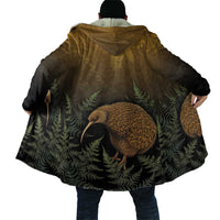New Zealand Kiwi Bird Cloak Silver Fern Mix Maori Pattern
