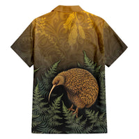 New Zealand Kiwi Bird Family Matching Summer Maxi Dress and Hawaiian Shirt Silver Fern Mix Maori Pattern LT05 - Polynesian Pride