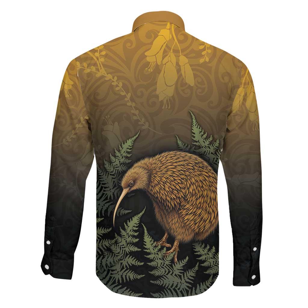 New Zealand Kiwi Bird Family Matching Tank Maxi Dress and Hawaiian Shirt Silver Fern Mix Maori Pattern LT05 - Polynesian Pride