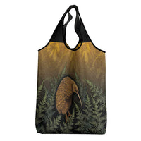 New Zealand Kiwi Bird Grocery Bag Silver Fern Mix Maori Pattern