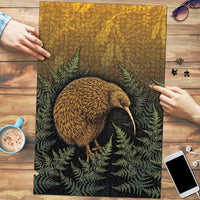 New Zealand Kiwi Bird Puzzle Silver Fern Mix Maori Pattern