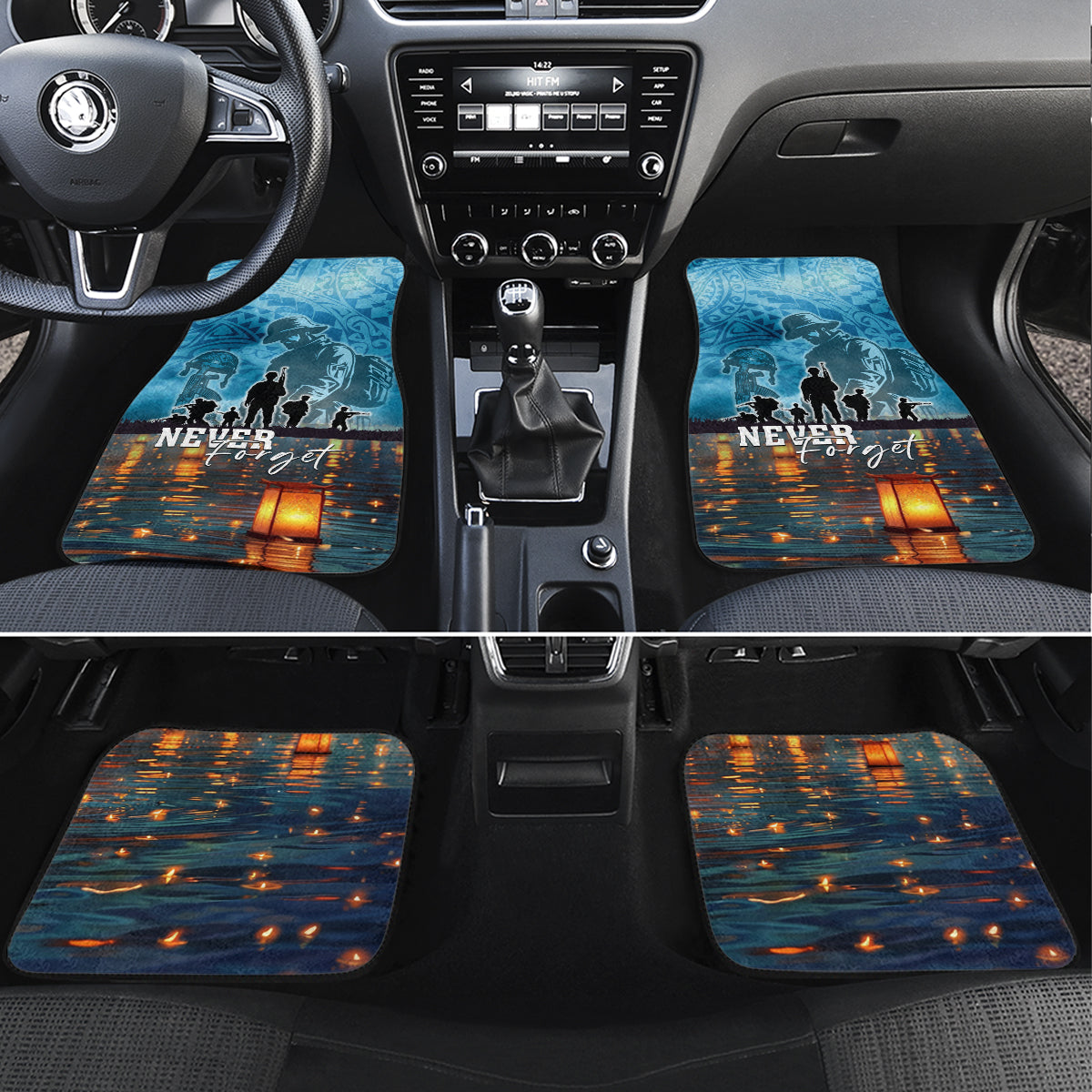 Hawaii Memorial Day Lantern Floating Car Mats Always In Our Hearts