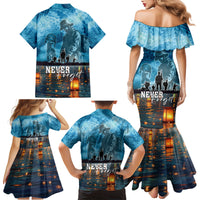 Hawaii Memorial Day Lantern Floating Family Matching Mermaid Dress and Hawaiian Shirt Always In Our Hearts LT05 - Polynesian Pride