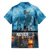Hawaii Memorial Day Lantern Floating Family Matching Short Sleeve Bodycon Dress and Hawaiian Shirt Always In Our Hearts LT05 - Polynesian Pride