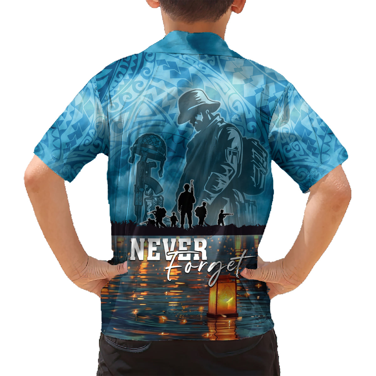 Hawaii Memorial Day Lantern Floating Kid Hawaiian Shirt Always In Our Hearts
