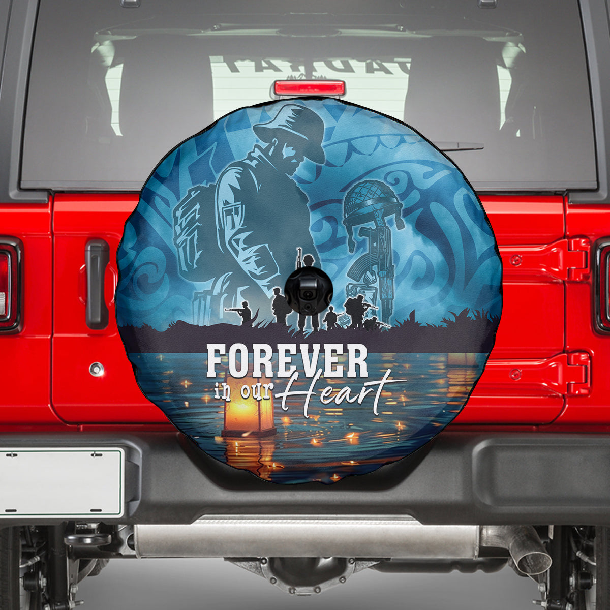 Hawaii Memorial Day Lantern Floating Spare Tire Cover Always In Our Hearts