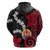 Tahiti Heiva Festival Hoodie Floral Pattern With Coat Of Arms