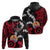 Tahiti Heiva Festival Hoodie Floral Pattern With Coat Of Arms