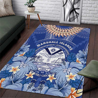 Marshall Islands Jemenei Day Area Rug Polynesian Tribal Tattoo Seashell Necklace