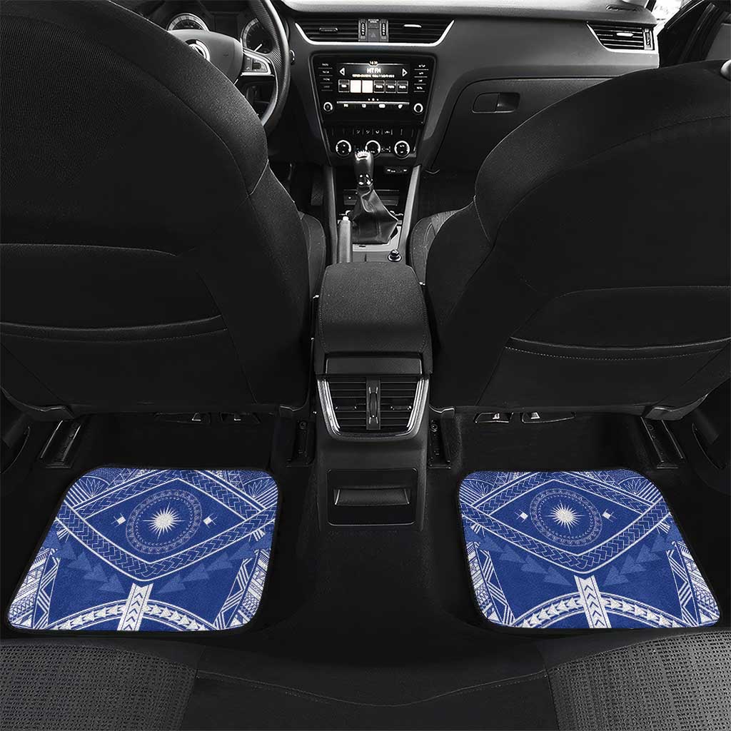 Marshall Islands Jemenei Day Car Mats Polynesian Tribal Tattoo Seashell Necklace