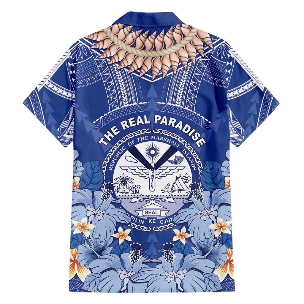 Marshall Islands Jemenei Day Hawaiian Shirt Polynesian Tribal Tattoo Seashell Necklace