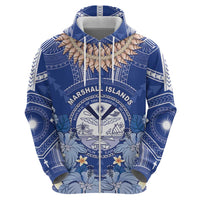 Marshall Islands Jemenei Day Hoodie Polynesian Tribal Tattoo Seashell Necklace