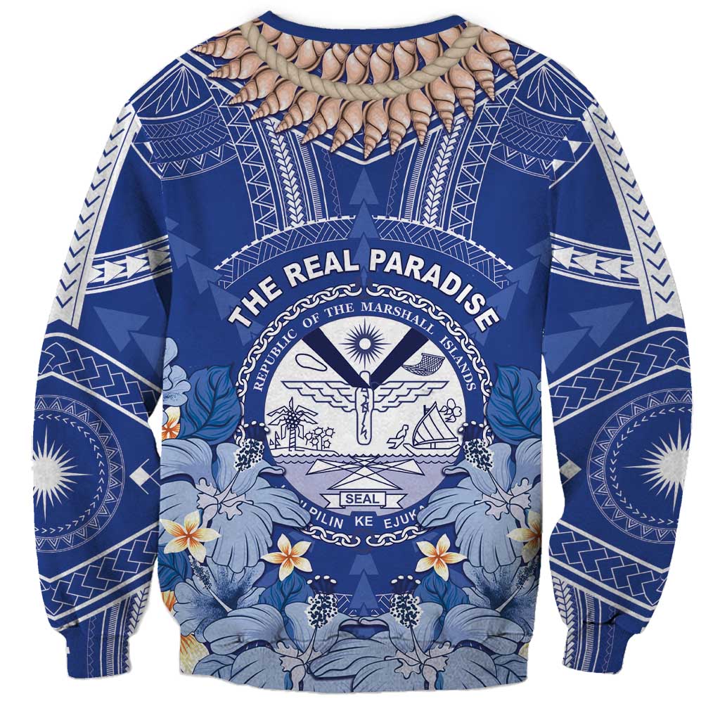 Marshall Islands Jemenei Day Sweatshirt Polynesian Tribal Tattoo Seashell Necklace