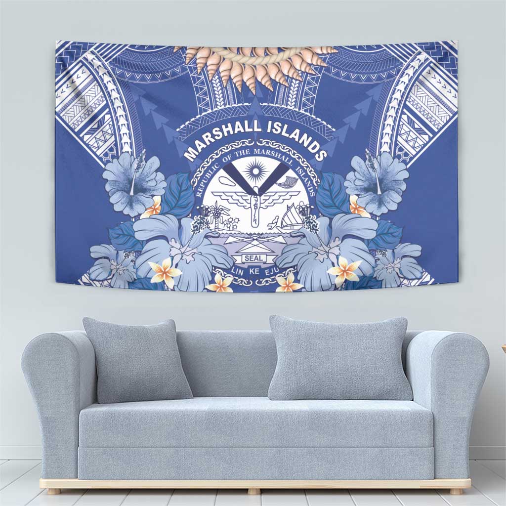Marshall Islands Jemenei Day Tapestry Polynesian Tribal Tattoo Seashell Necklace