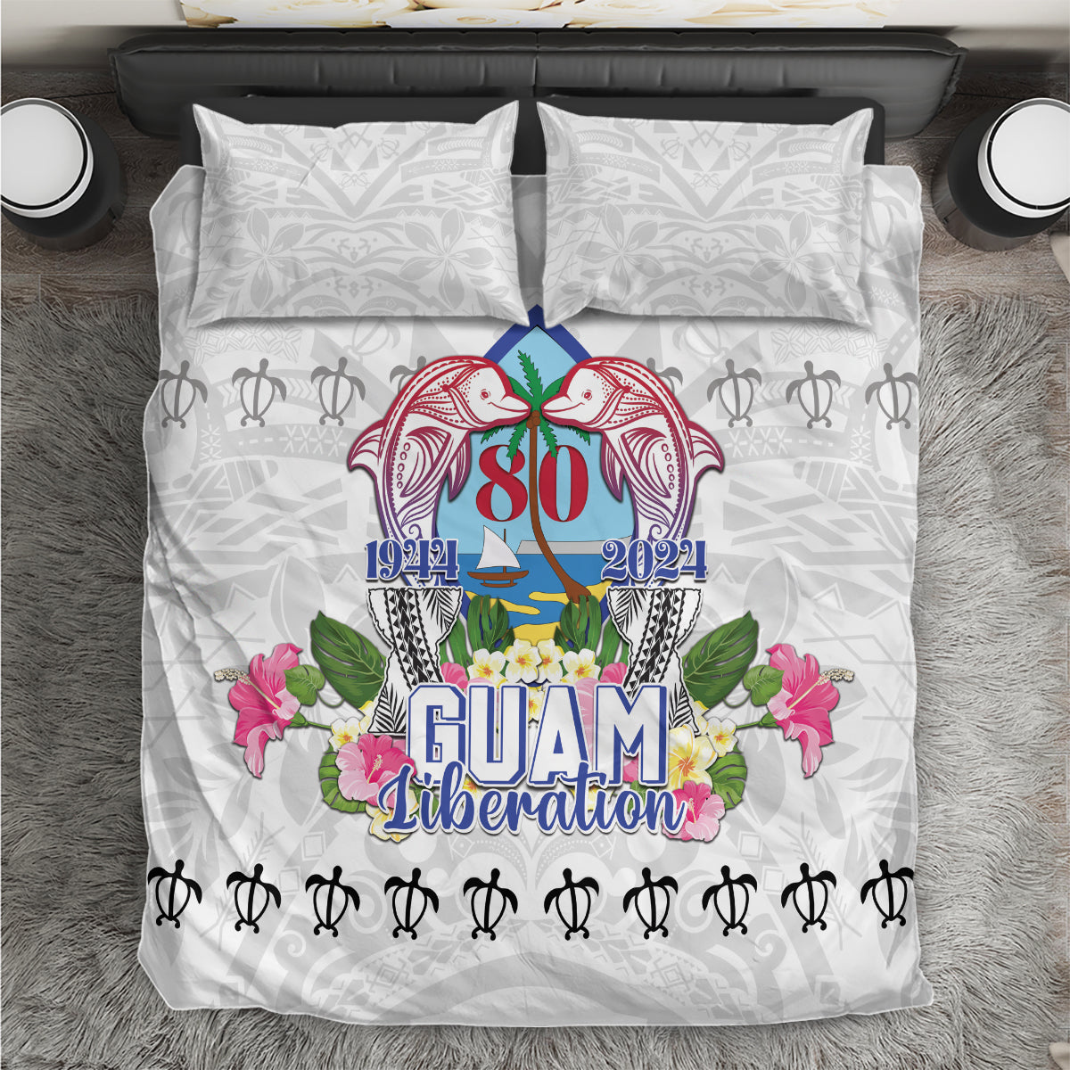 Guam Chamorro Liberation Day Bedding Set 80th Anniversary