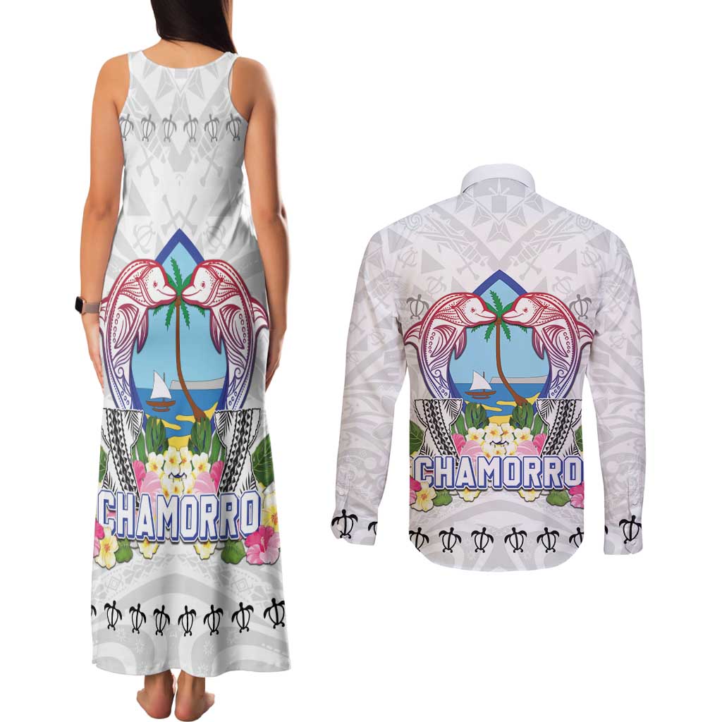 Guam Chamorro Liberation Day Couples Matching Tank Maxi Dress and Long Sleeve Button Shirt 81st Anniversary LT05