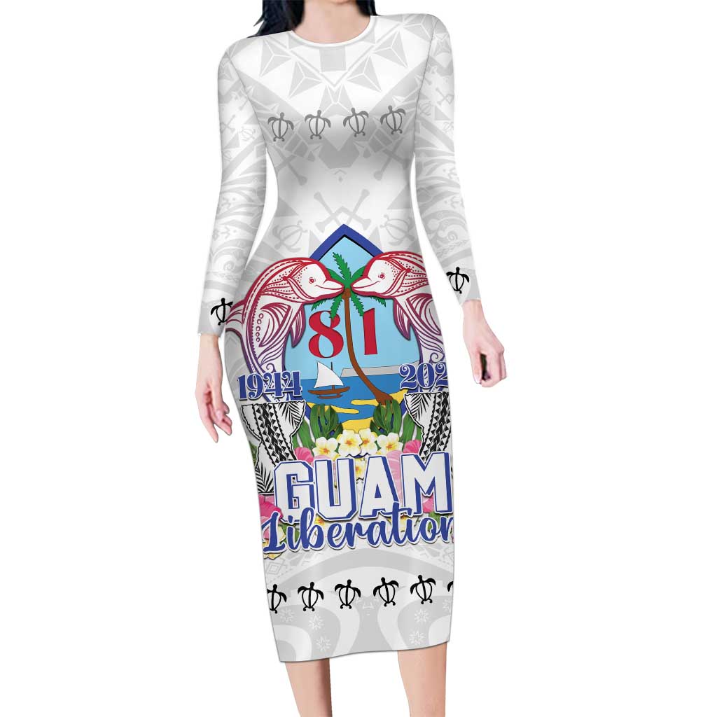 Guam Chamorro Liberation Day Family Matching Long Sleeve Bodycon Dress and Hawaiian Shirt 81st Anniversary LT05