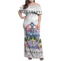 Guam Chamorro Liberation Day Family Matching Off Shoulder Maxi Dress and Hawaiian Shirt 81st Anniversary LT05