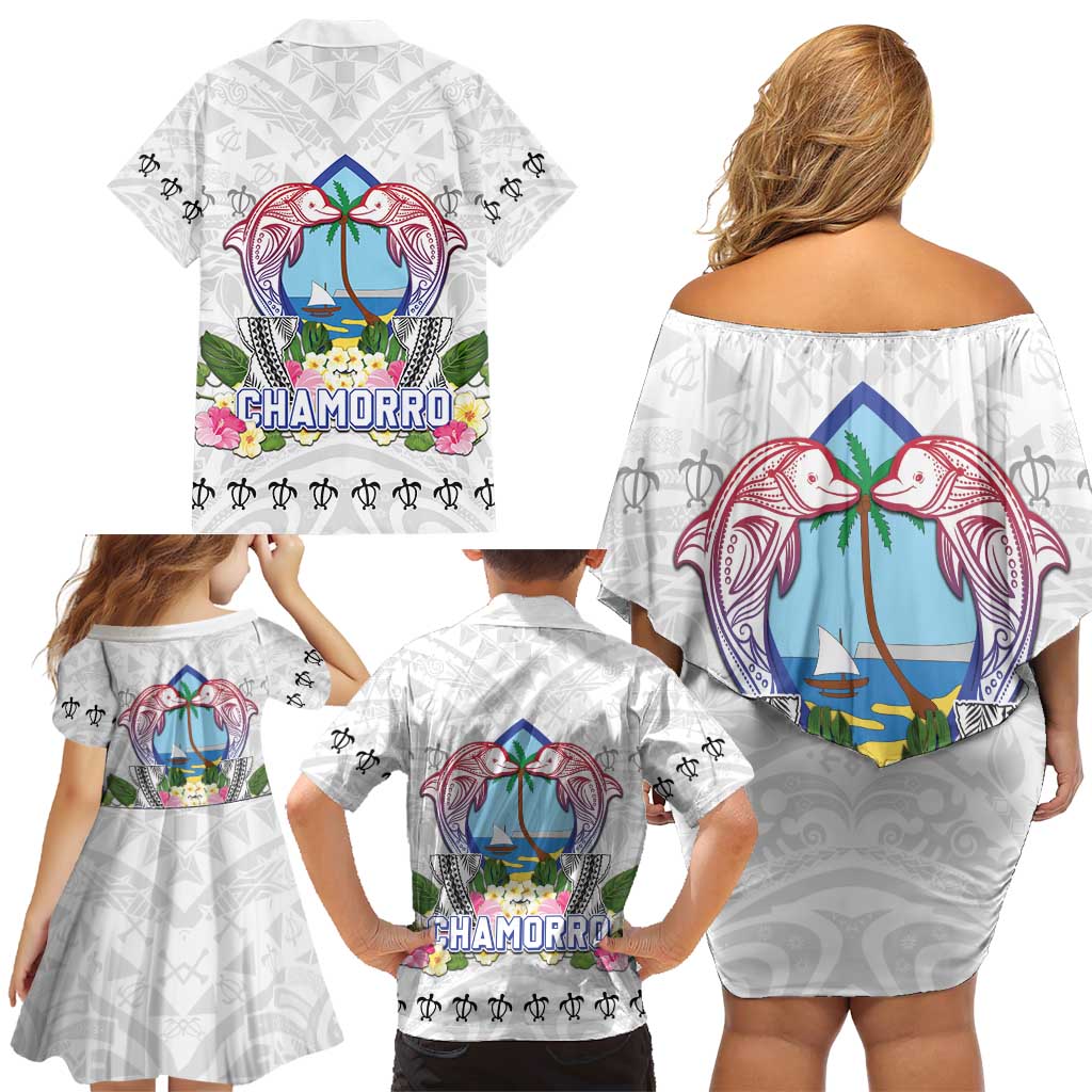 Guam Chamorro Liberation Day Family Matching Off Shoulder Short Dress and Hawaiian Shirt 81st Anniversary LT05