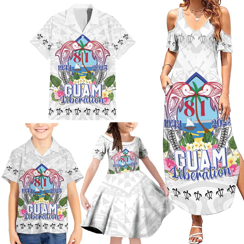 Guam Chamorro Liberation Day Family Matching Summer Maxi Dress and Hawaiian Shirt 81st Anniversary LT05
