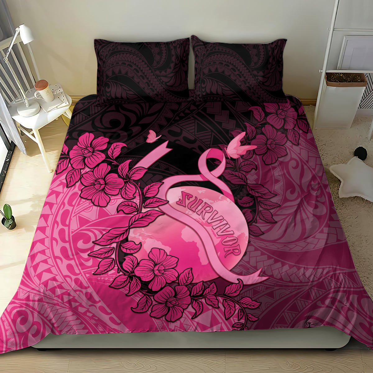 Cancer Fighter Bedding Set I Beat Cancer