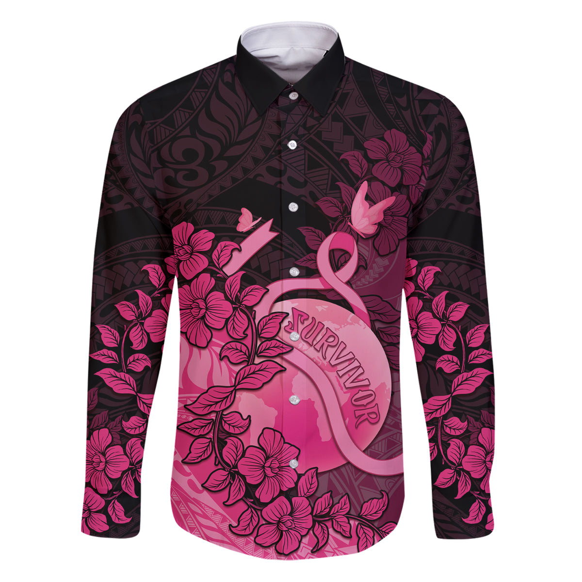 Personalised Cancer Fighter Family Matching Puletasi and Hawaiian Shirt I Beat Cancer