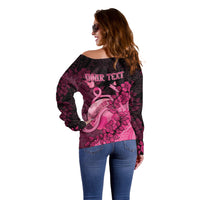 Personalised Cancer Fighter Off Shoulder Sweater I Beat Cancer