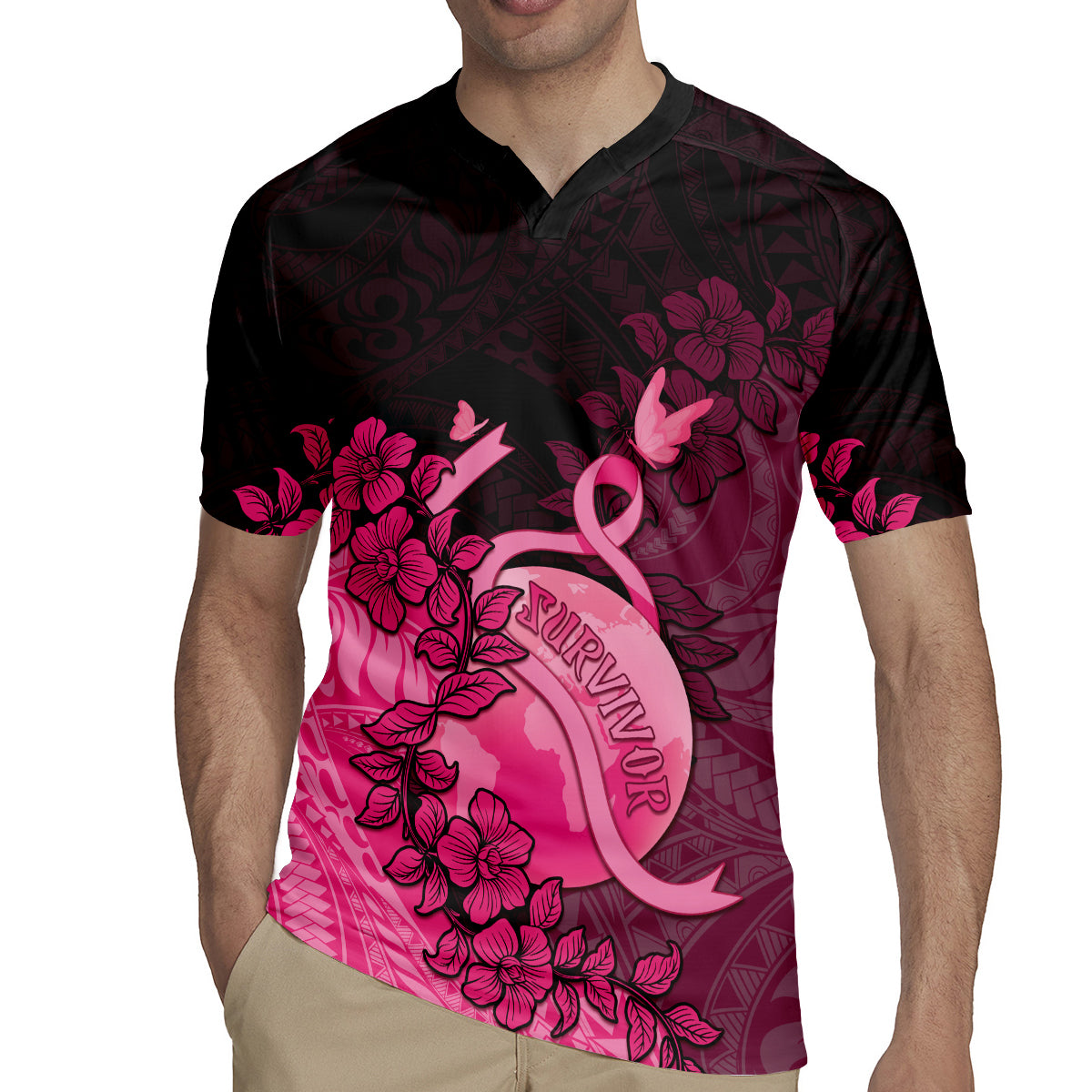 Personalised Cancer Fighter Rugby Jersey I Beat Cancer