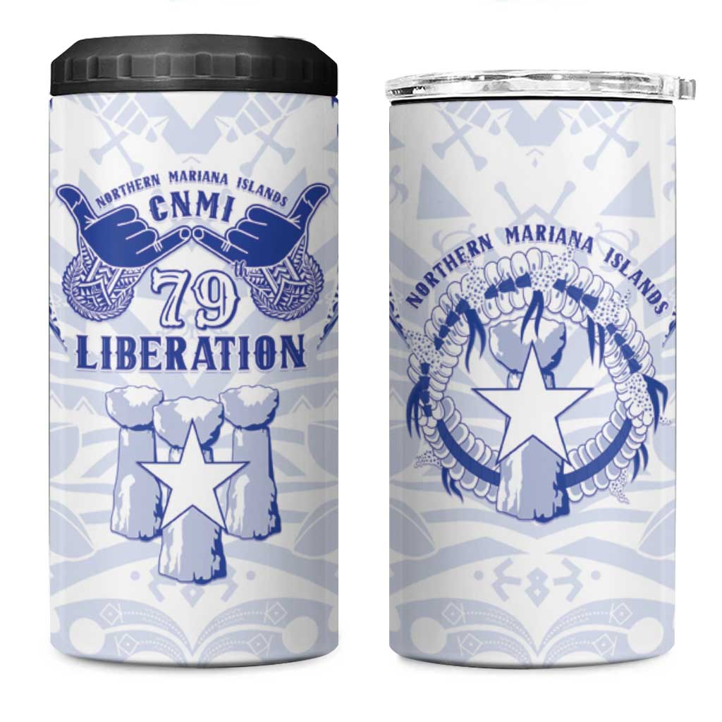 Northern Mariana Islands Liberation Day 4 in 1 Can Cooler Tumbler 79th Anniversary