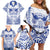 Northern Mariana Islands Liberation Day Family Matching Off Shoulder Short Dress and Hawaiian Shirt 79th Anniversary