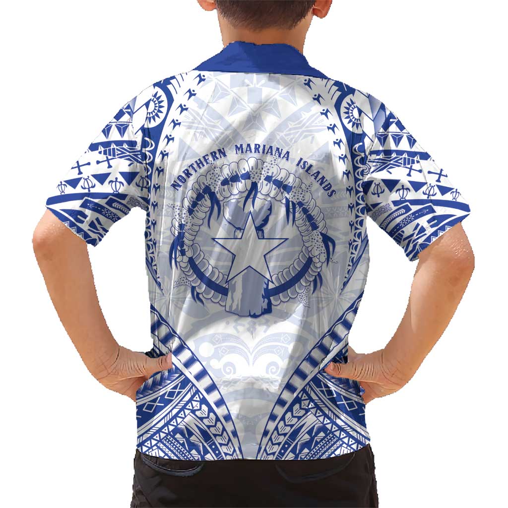 Northern Mariana Islands Liberation Day Family Matching Short Sleeve Bodycon Dress and Hawaiian Shirt 79th Anniversary LT05 - Polynesian Pride