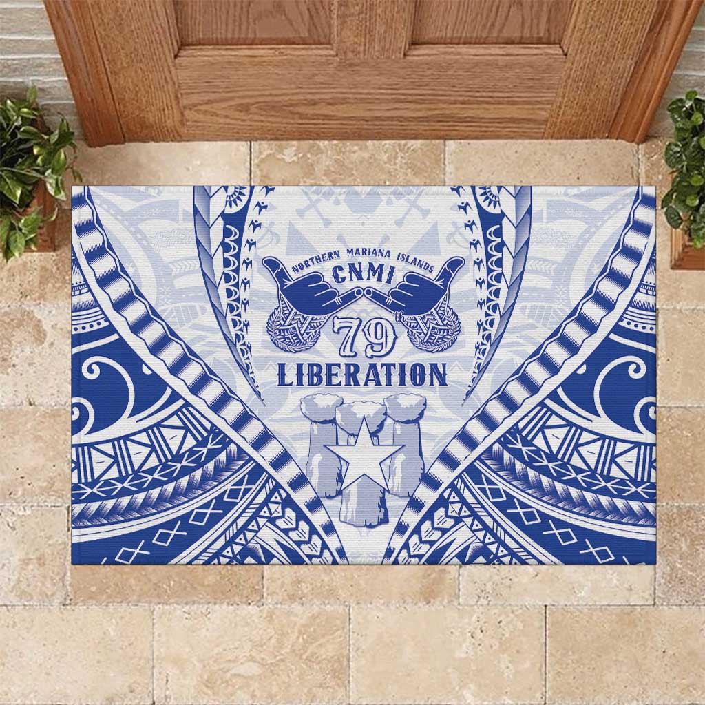 Northern Mariana Islands Liberation Day Rubber Doormat 79th Anniversary