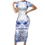 Northern Mariana Islands Liberation Day Short Sleeve Bodycon Dress 79th Anniversary