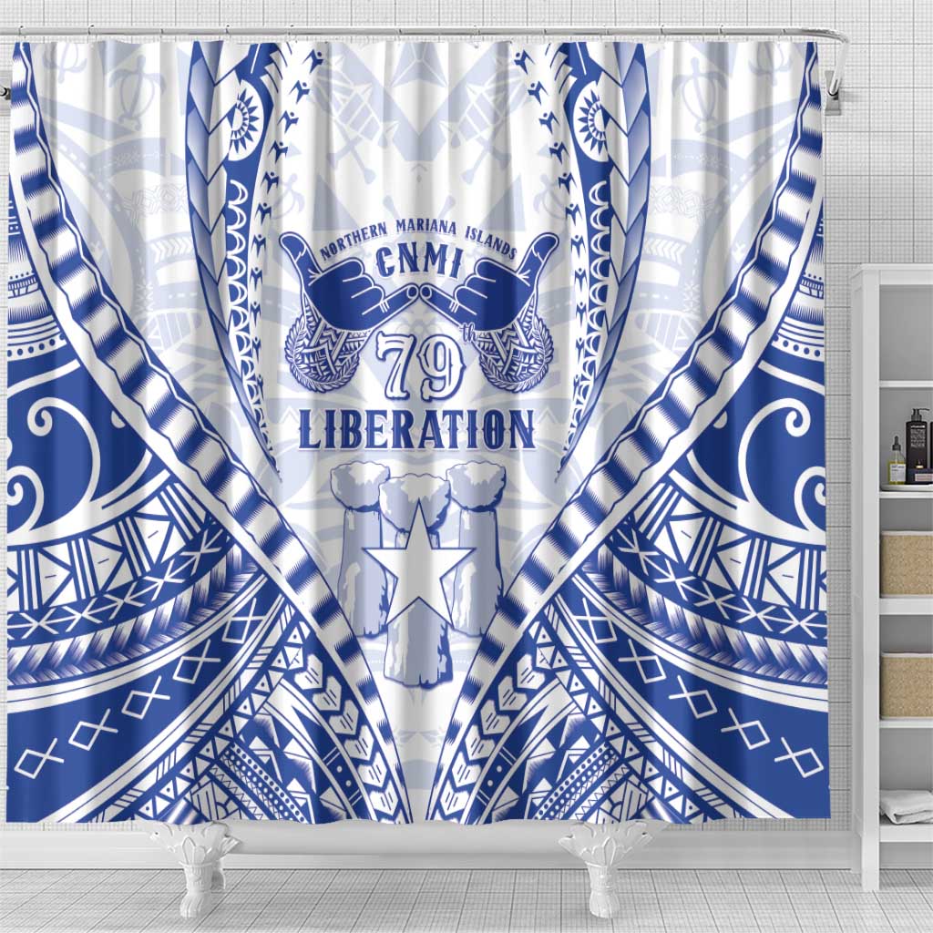 Northern Mariana Islands Liberation Day Shower Curtain 79th Anniversary