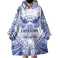 Northern Mariana Islands Liberation Day Wearable Blanket Hoodie 79th Anniversary
