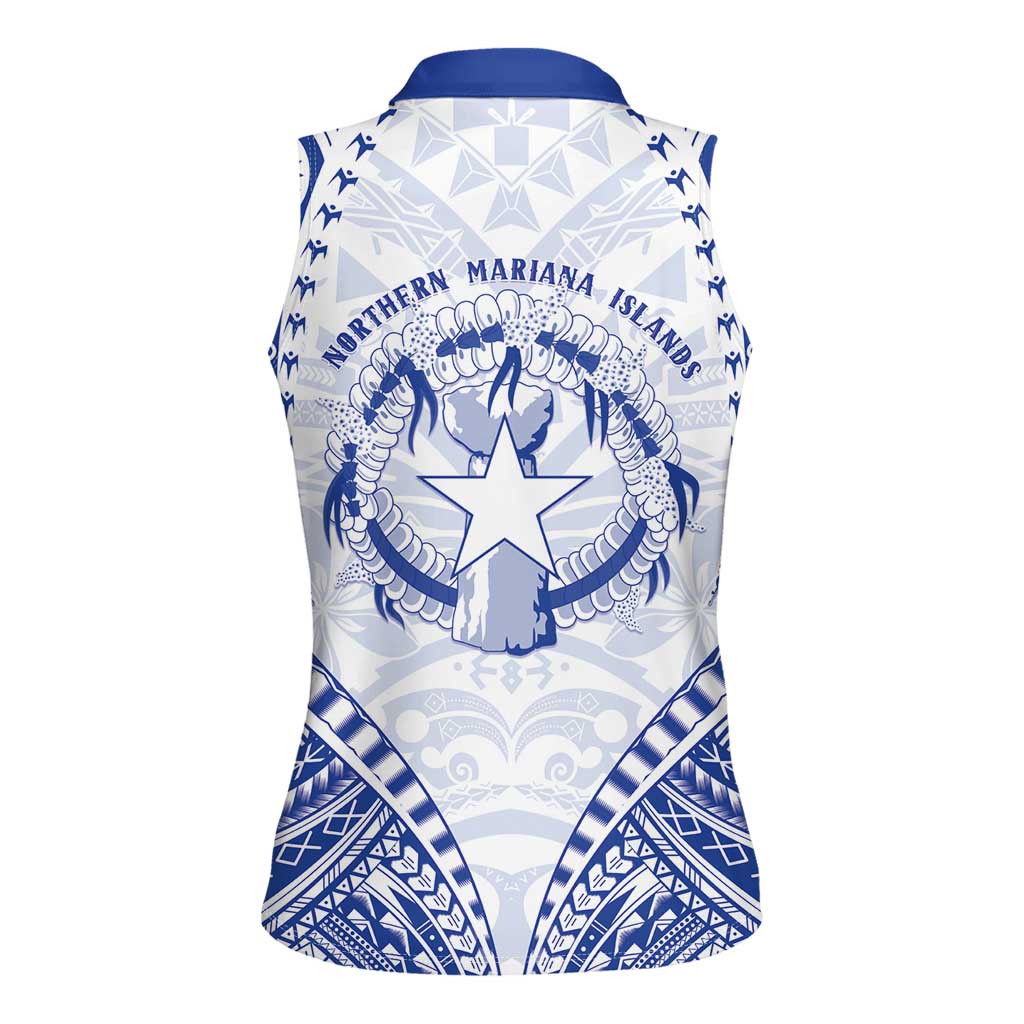 Northern Mariana Islands Liberation Day Women Sleeveless Polo Shirt 79th Anniversary