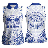 Northern Mariana Islands Liberation Day Women Sleeveless Polo Shirt 79th Anniversary