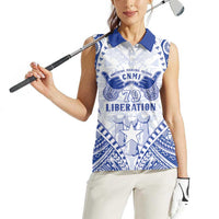 Northern Mariana Islands Liberation Day Women Sleeveless Polo Shirt 79th Anniversary