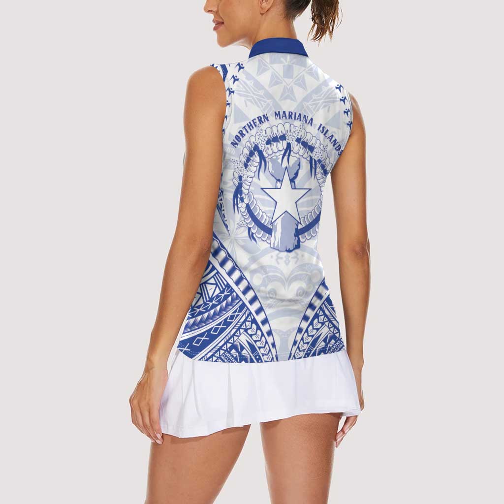 Northern Mariana Islands Liberation Day Women Sleeveless Polo Shirt 79th Anniversary