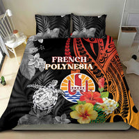 French Polynesia Bastille Day Bedding Set Tropical Turtle Hibiscus Polynesian Pattern