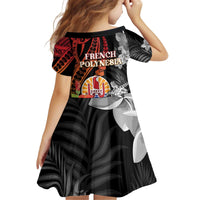 French Polynesia Bastille Day Family Matching Off Shoulder Short Dress and Hawaiian Shirt Tropical Turtle Hibiscus Polynesian Pattern