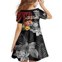 French Polynesia Bastille Day Family Matching Short Sleeve Bodycon Dress and Hawaiian Shirt Tropical Turtle Hibiscus Polynesian Pattern