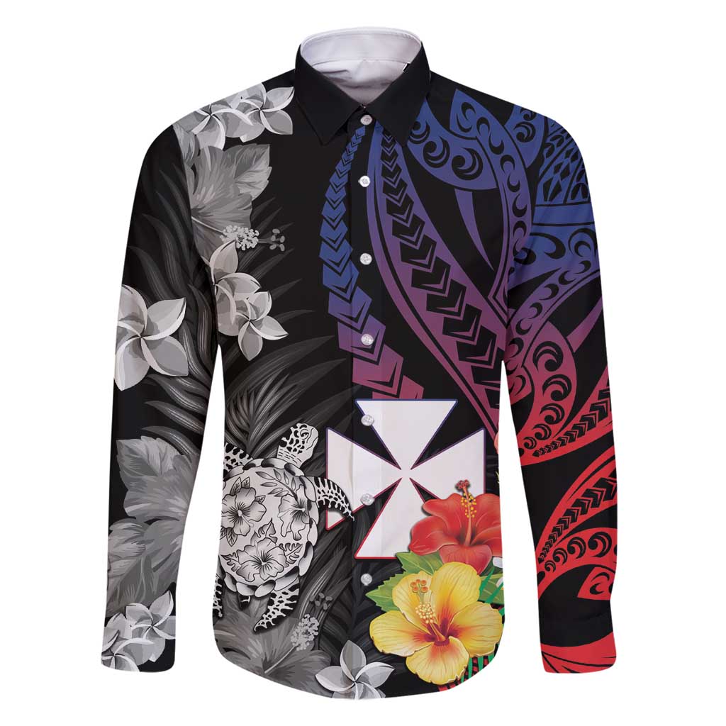 Wallis and Futuna Bastille Day Family Matching Mermaid Dress and Hawaiian Shirt Tropical Turtle Hibiscus Polynesian Pattern