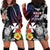 Wallis and Futuna Bastille Day Hoodie Dress Tropical Turtle Hibiscus Polynesian Pattern